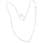 Chapelet collier argent sur chaine - Chapelet collier argent sur chaine